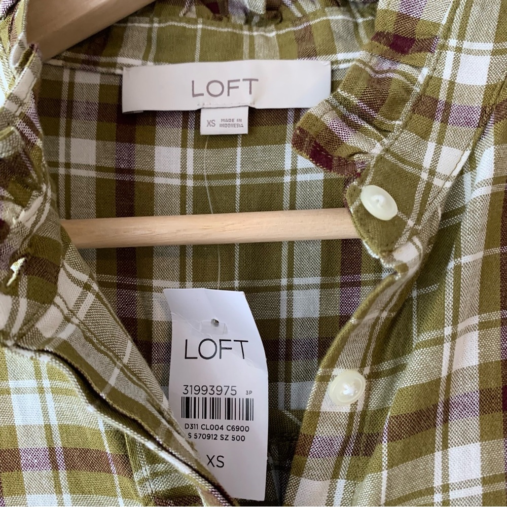 Loft Plaid Blouse - Picture 2 of 4